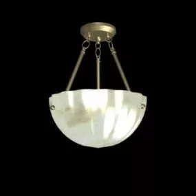 Invert Bowl Antique Pendant Light 3d model