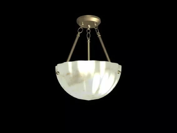 Invert Bowl Antique Pendant Light 3d model Invert Bowl Antique Pendant Light 3d model