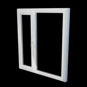 Inward opening home Window 3d model