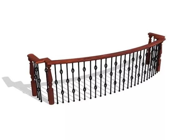 European Stone Handrail Column 3d model