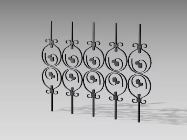 Structure Iron Fence Parts Decoration 3d model Structure Iron Fence Parts Decoration 3d model