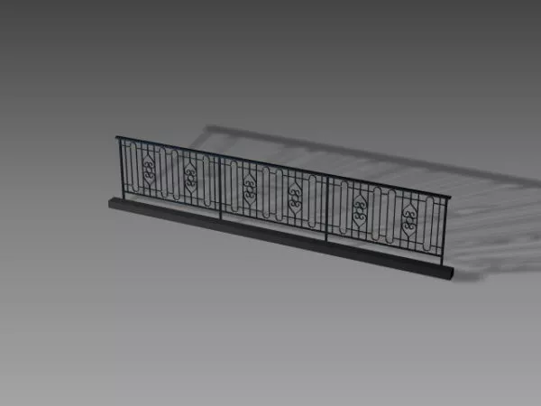Fence Gate Pattern Handrail 3d model