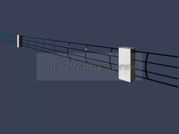 Old Wood Fence Gate 3d model
