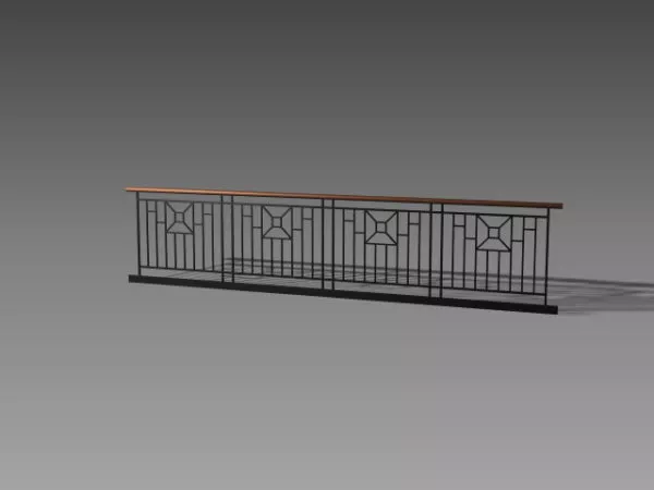 Modern Iron Handrail Design 3d model Modern Iron Handrail Design 3d model