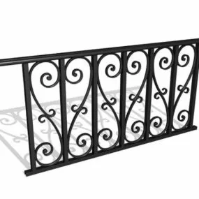 Black Iron Handrails Home Interior 3d model