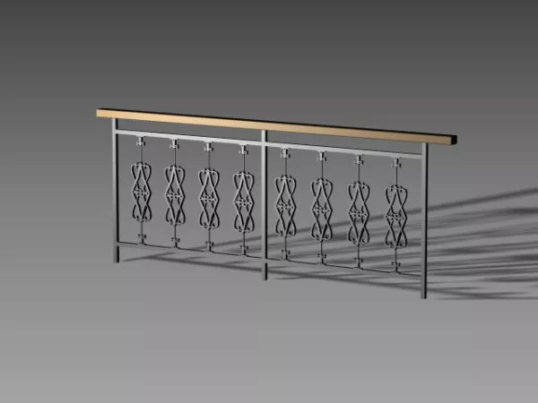 European Architecture Classic Handrail Component 3d model