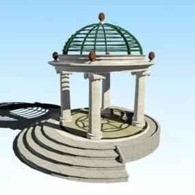 Outdoor Italian Gazebo Architecture 3d model