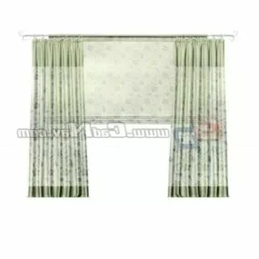 Jacquard Window Window Curtain 3d model