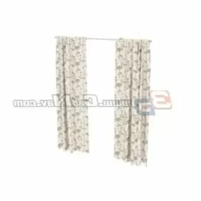 Jacquard Windows Curtain 3d model