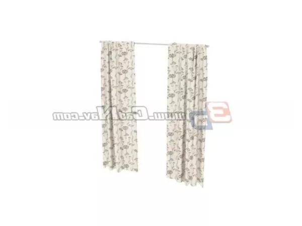 Jacquard Windows Curtain 3d model Jacquard Windows Curtain 3d model