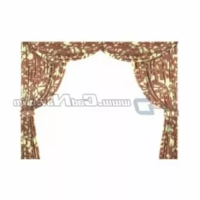 Jacquard Fabric Window Curtain 3d model
