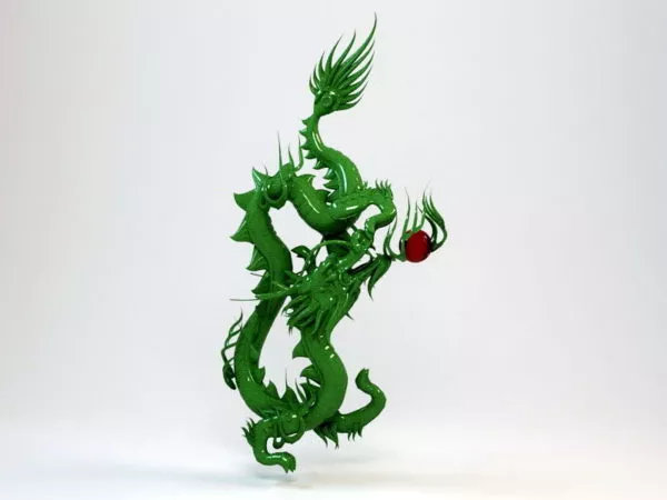 Jade Dragon Carving Statue 3d model Jade Dragon Carving Statue 3d model