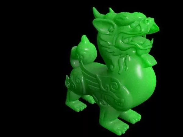 Old Jade Qilin Carving 3d model Old Jade Qilin Carving 3d model