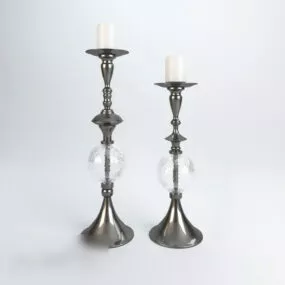 Japanese Vintage Candle Holders 3d model