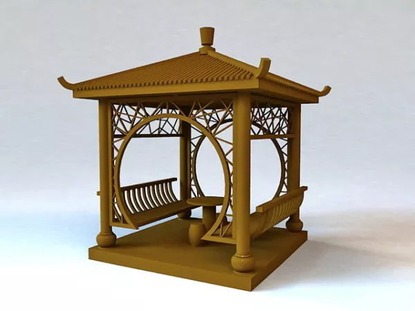 Architecture Japanese Pavilion 3d model Architecture Japanese Pavilion 3d model