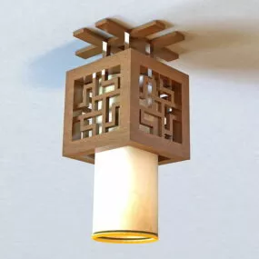 Japanese Ceiling Light Fixture 3d model