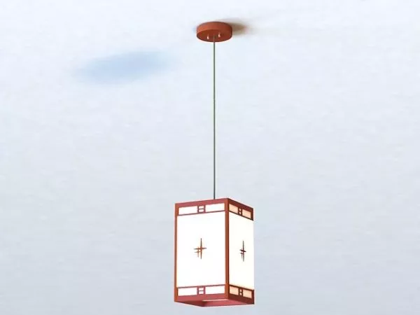 Old Japanese Pendant Light 3d model Old Japanese Pendant Light 3d model