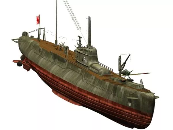 Japanese Watercraft Type B Submarine Free 3d Model - .Max, .Vray ...