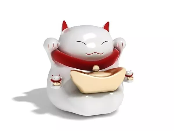 Japanese Cat Maneki Character 3d model Japanese Cat Maneki Character 3d model