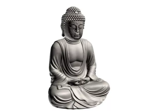 Golden Buddha Statue 3d model