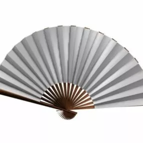 Japanese Paper Folding Fan 3d model