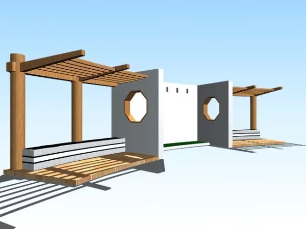 Pergola Corradi Outdoor Structure 3d model
