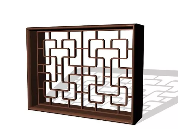 Japanese Wooden Lattice Window 3d model Japanese Wooden Lattice Window 3d model