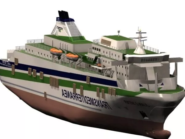 Ocean Liner Passenger Ship 3d model