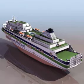 Watercraft Juan Sister Cruise Ship 3d model