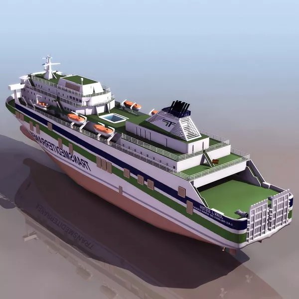 Ocean Liner Passenger Ship 3d model