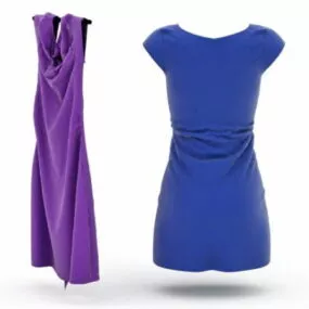 Lady Fashion Jumper Dress 3d model