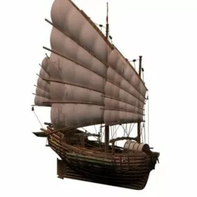 Watercraft Junk Sailing Vessel 3d model
