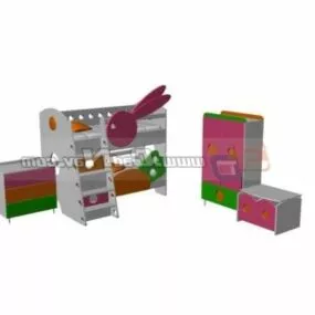 Kid Room Furniture 3d model