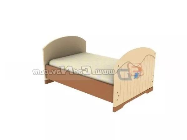 Kids Bedroom Wood Bed Furniture 3d model Kids Bedroom Wood Bed Furniture 3d model