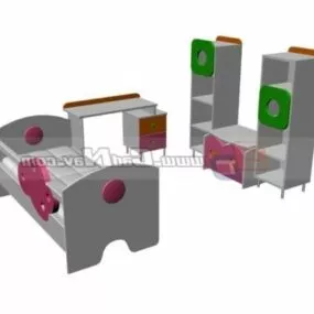 Kid Bedroom Furniture Design 3d model