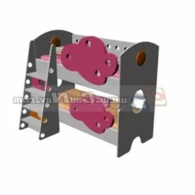 Children Furniture Double Deck Bed 3d model