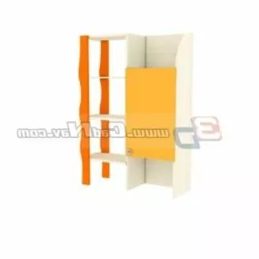 Kids Room Wardrobes Storage Rack 3d model