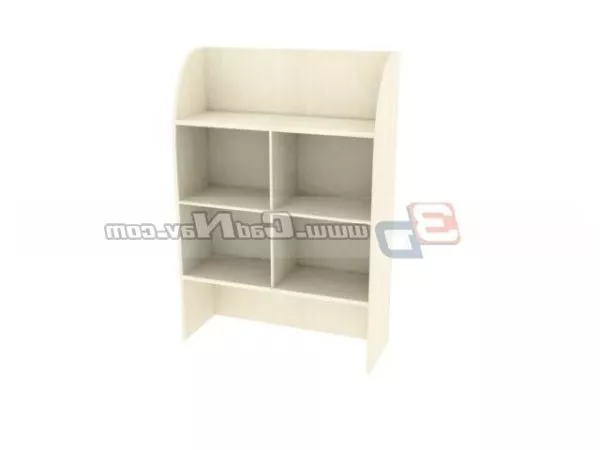 Kids Room Wood Bookshelf Furniture 3d model Kids Room Wood Bookshelf Furniture 3d model