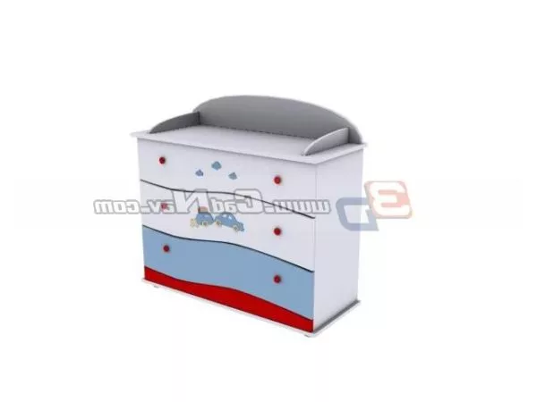 Kids Drawer Cabinet Furniture 3d model Kids Drawer Cabinet Furniture 3d model