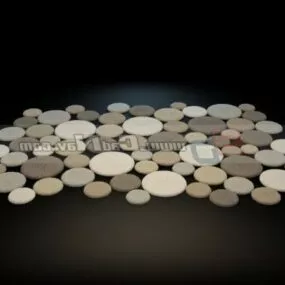 Kids Playing Home Carpet 3d model