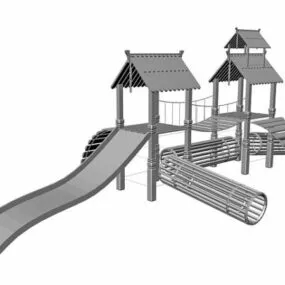 Outdoor Kids Playset 3d model