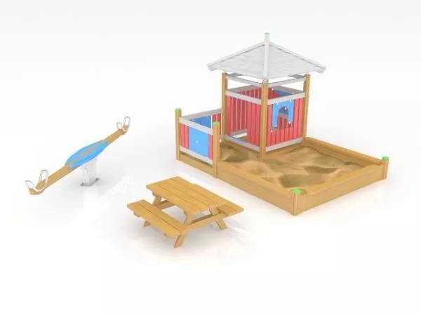 Swing Playground For Children 3d model