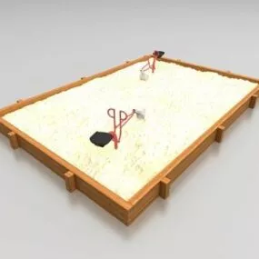 Kids Playground Sandpit 3d model