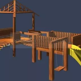 Kids Swings, Slides, Sports Equipment 3d model