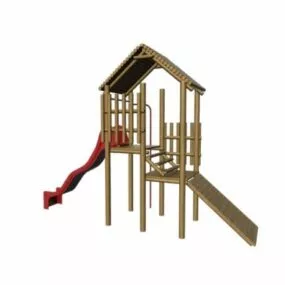 Children Wooden Playset 3d model