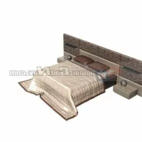Hotel King Size Bed Furniture 3d model