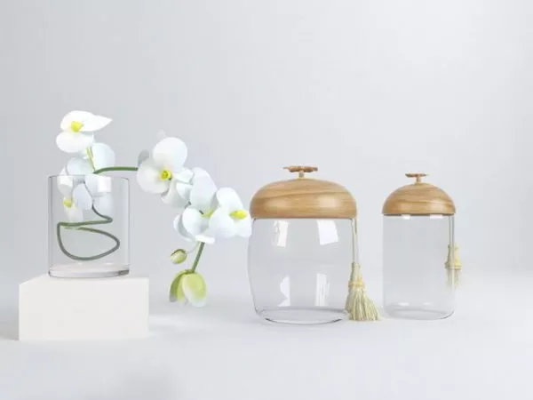 Glass Jar Spice 3d model