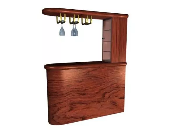 Supermarket Counter With Food Inside 3d model
