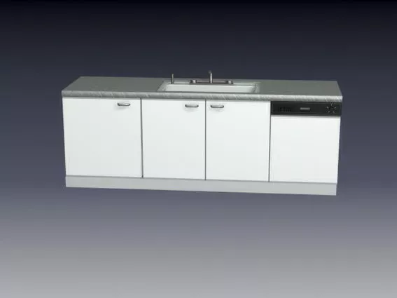 Simple Kitchen Cabinet And Sink 3d model Simple Kitchen Cabinet And Sink 3d model
