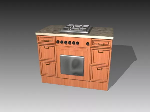 Siemens Gas Stove Two Stoves 3d model